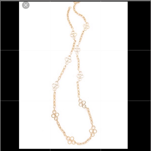 Tory Burch Large clover necklace gold new - Picture 4 of 4